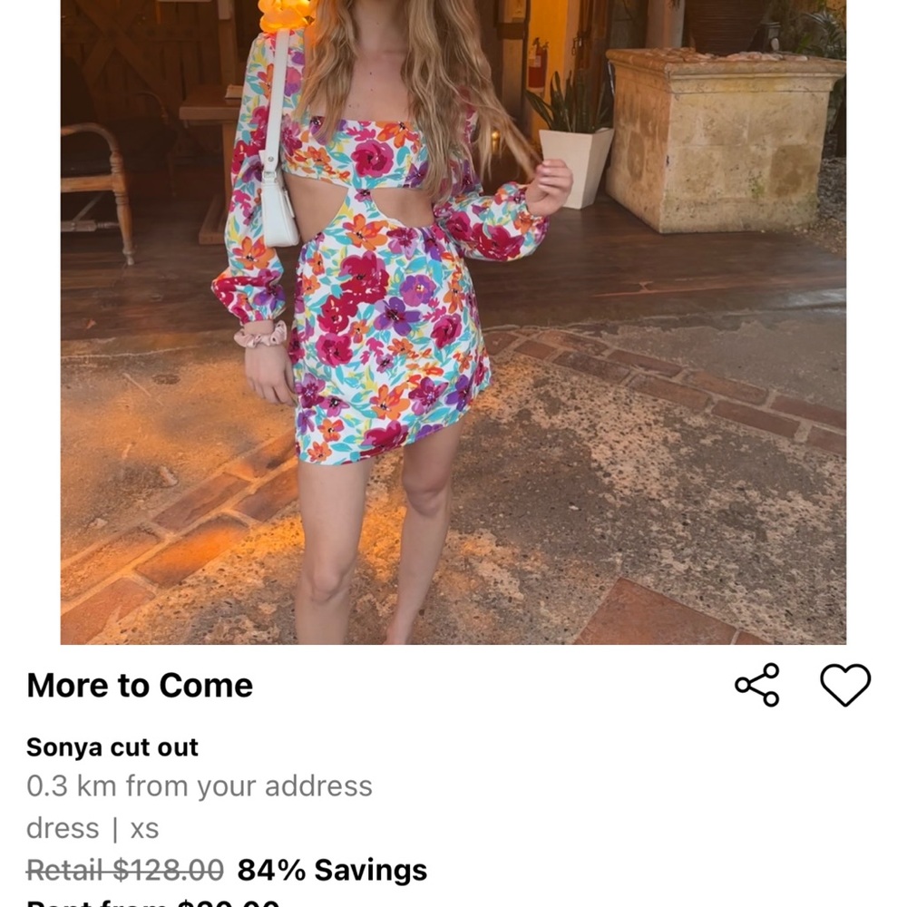Floral Cut-Out Mini Dress - Sonya cut out